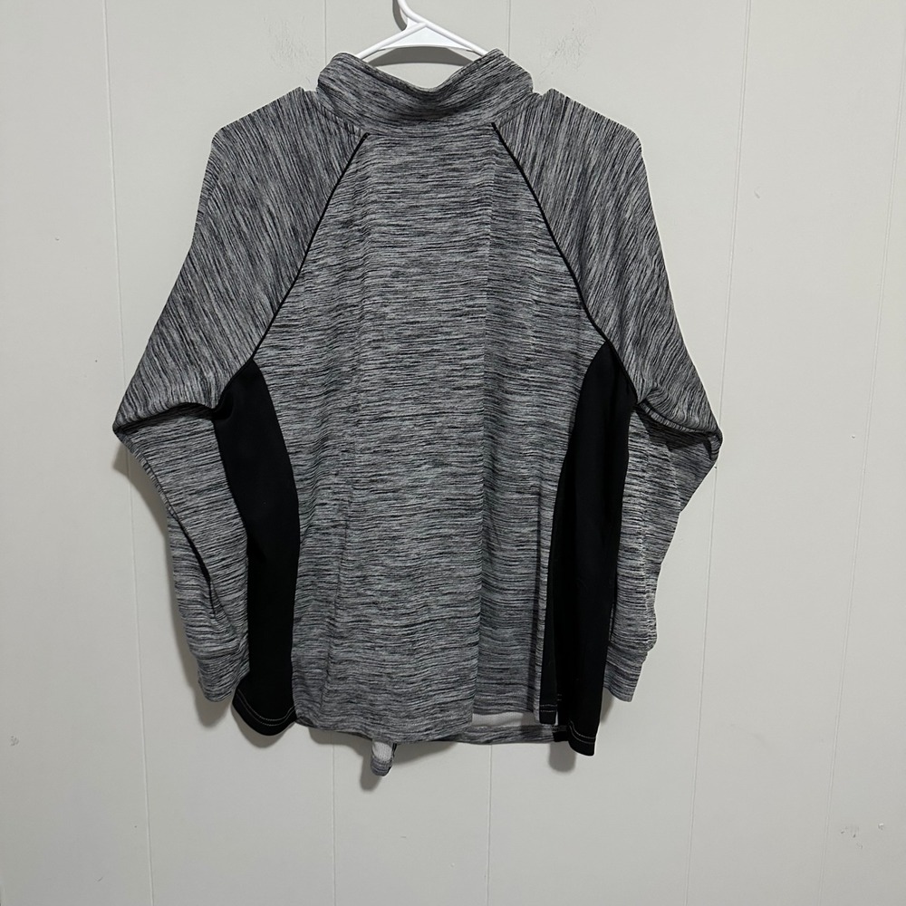 St. John's Bay Gray Athletic Zip Up Jacket size 0X - Picture 2 of 7
